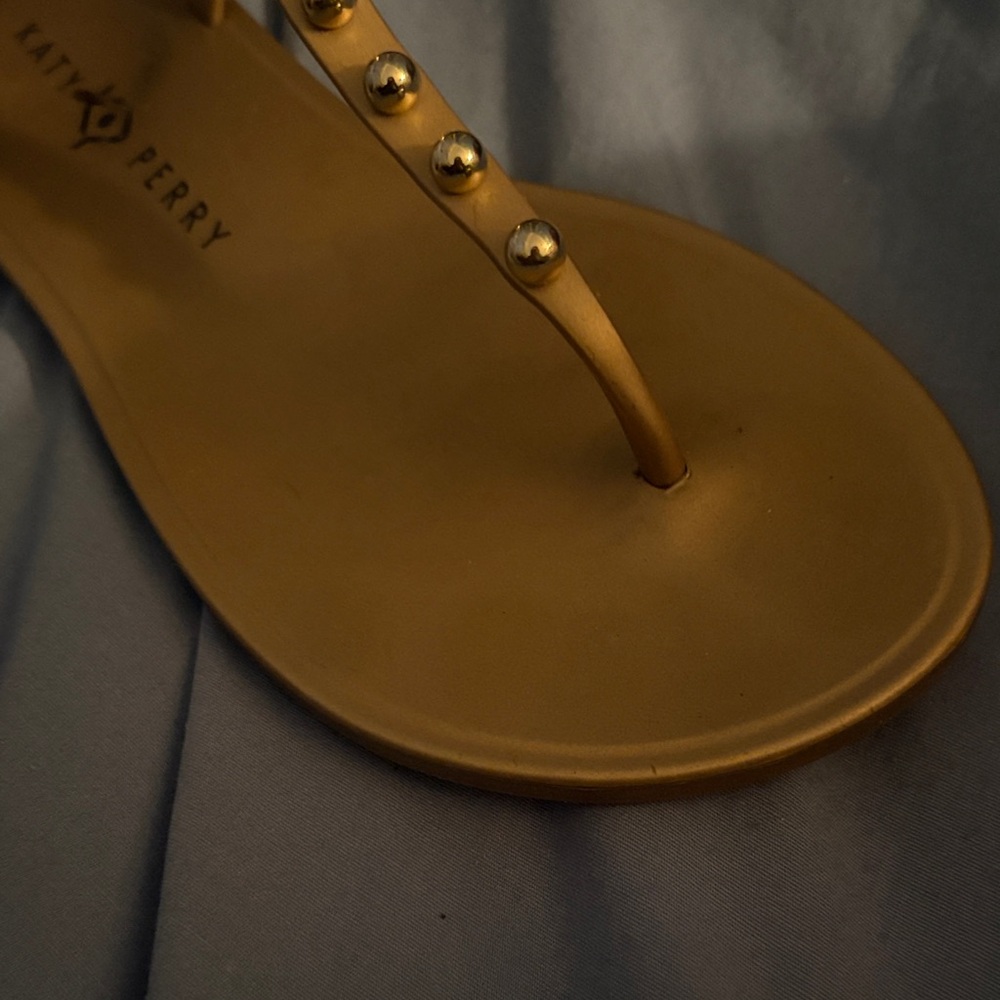 Katy Perry Collections Gold Studded Sandals - Picture 3 of 3